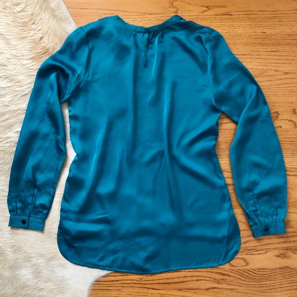 Teal Silky Blouse - Picture 2 of 5